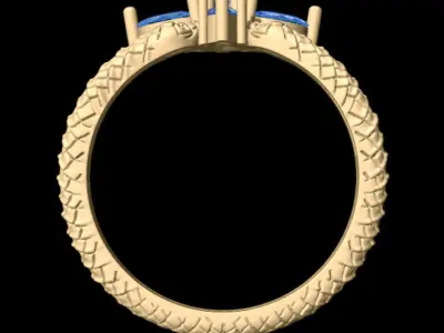 Snake Marquise Ring 3D print model