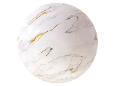 White marble with yellow inserts Texture