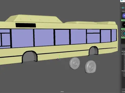 City Bus Low-poly 3D model