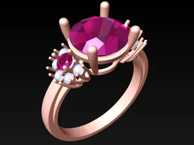 Diamond Ring - Womens Rings - N814205 3D print model