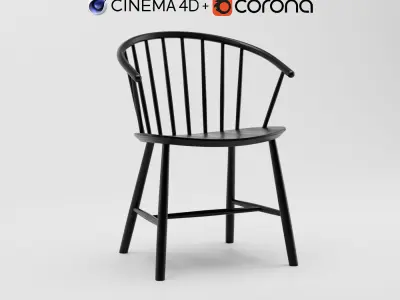 Johansson J64 Chair by Fredericia - C4D and Corona Renderer 3D model