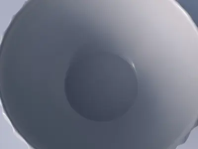 Bowl wide with bent extruded lines 2 3D print model