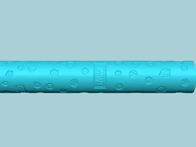 Texture Roll 70 Marvel Negative - Fondant Decoration Maker 3D print model
