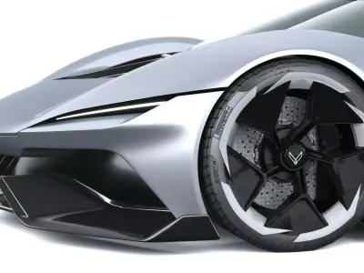 Corvette CX Concept 2025 LowPoly Low-poly 3D model