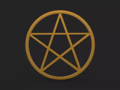 pentagram symbol 3D model