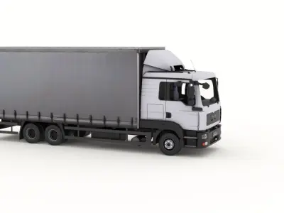 MAN TGL  6x2  Cargo Truck Low-poly 3D model