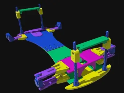 RC Car 1 10 Body Shell Display Chassis Rack 3D print model