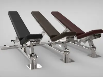 Fitness Bench Free 3D model