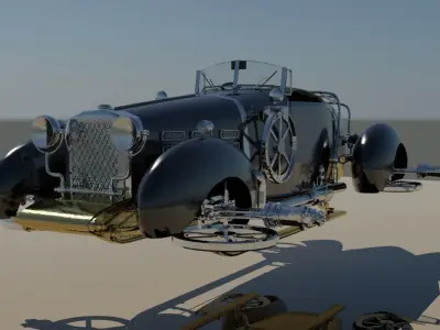 Fantasy Flying car 3D model