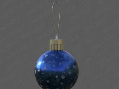 Colored Christmas Balls 3D model