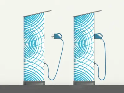 Charging Station point - low poly Low-poly 3D model