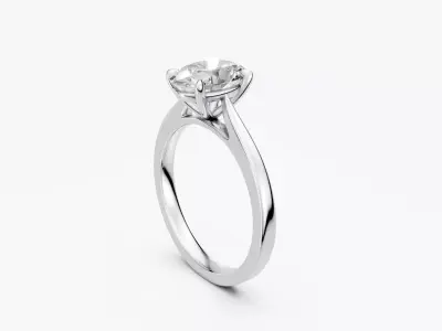 ZKR03 OVAL ENGAGEMENT RING 3D print model