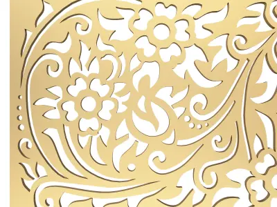 Carved Decoration Panel 03 Low-poly 3D model