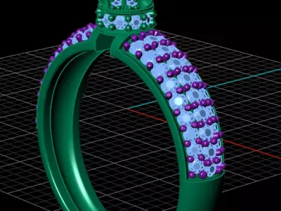 luxury jewelry engagement ring  3D print model