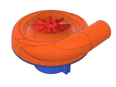 Turbocharger DC 775 electric motor  3D print model