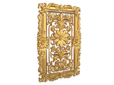 classical door decor 10 3D model