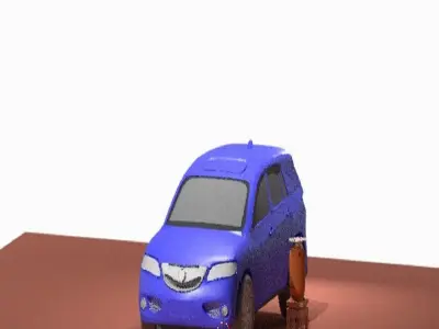 car blue 3D model