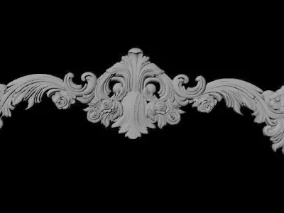 mirror gold ornate frame 3D model