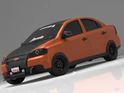 ChevroletAveo2011 Low-poly 3D model