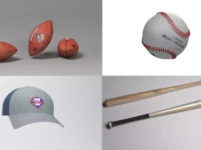 baseball sport collection  3D Model Pack