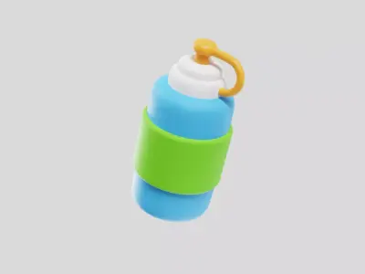 Sports Water Bottle Tennis 3D model