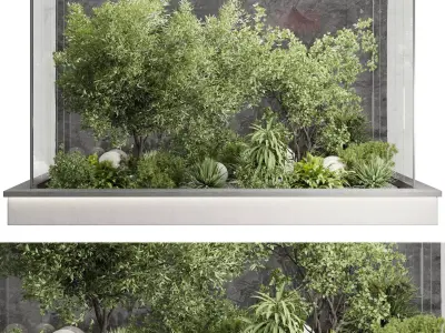 Plants Behind Galss 04 - indoor garden set 400 Low-poly 3D model