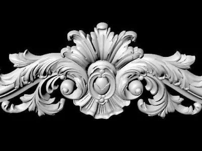 Central decor ornament for furniture 3D model 982