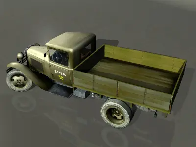 GAZ-AA Lorry Low-poly 3D model