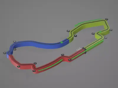 Formula 1 Racing Circuit - Albert Park Grand Prix Circuit 3D model