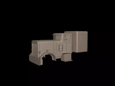 Peterbilt 351 1957 SLEEPER TRUCK 3D PRINT MODEL 3D print model