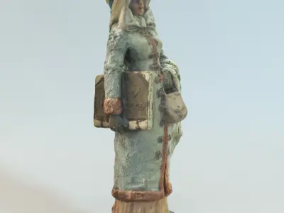 Decorative old woman statue Free 3D model