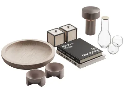 055 Living decor set NATURE ACCESSORIES 02 3D model