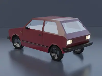 Yugo Koral 45 Low Poly Free low-poly 3D model