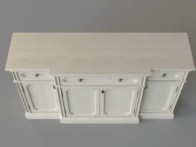 Marcel Console Whitewash 3D model
