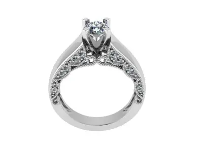 Peg Setting Ornamental Ring 4036 3D print model