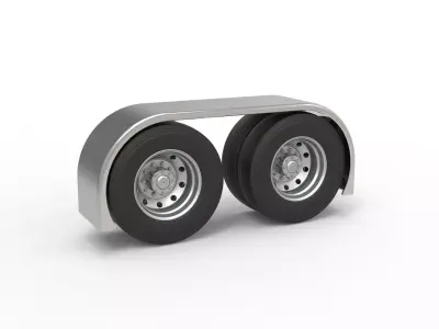 Semi truck Rear fenders Set 3 Scale 1 to 25 3D print model