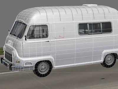 Renault Estafette High Roof Low-poly 3D model