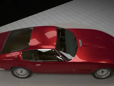 Maserati Ghibli Coupe 1972 Low Poly 3D model