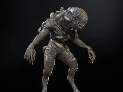 WormDemon Low-poly 3D model