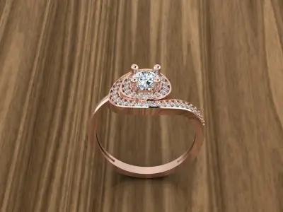 Diamond Jewelry Ring 3D print model