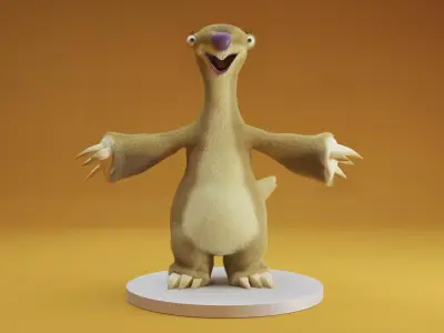sid ice age Low-poly 3D model
