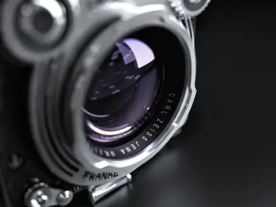 Rolleiflex camera retro 3D model