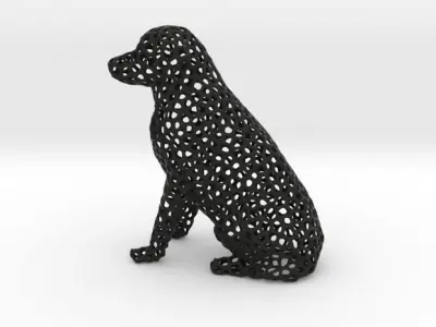 Voronoi Labrador Retriever Dog Free 3D print model