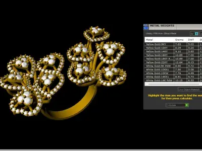 Exquisite Diamond HEART ring 3D print model