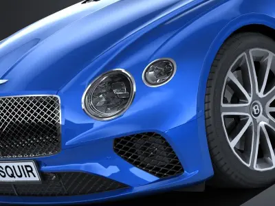 LowPoly Bentley Continental GT 2018 Low-poly 3D model