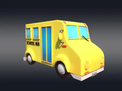 Cartoonish Vehicle Pack Low-poly 3D model