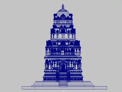 ganesha temple 3D model
