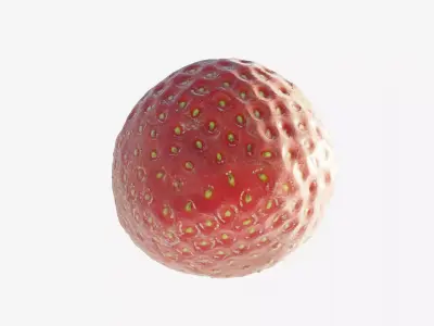 Scanned Strawberry Berry Low-poly 3D model purchase