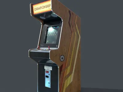 Game Machine PBR  Low-poly 3D model