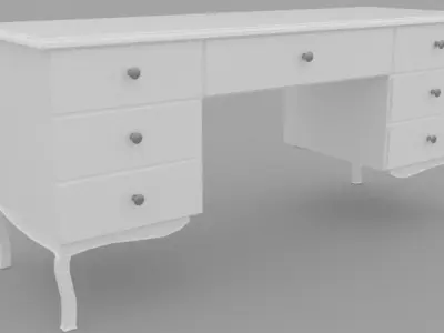 Painted Drawer Free low-poly 3D model